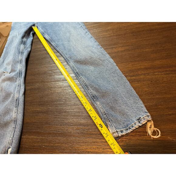 Agolde Jeans Women’s 23 Button Fly High Rise Slim Medium Wash Denim Y2K Nico - Picture 8 of 12